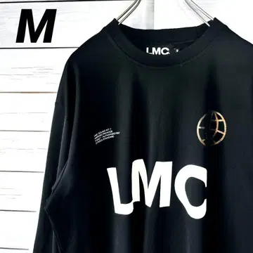 LMC 긴팔 티셔츠 블랙 남성용 M 사이즈 센터 로고