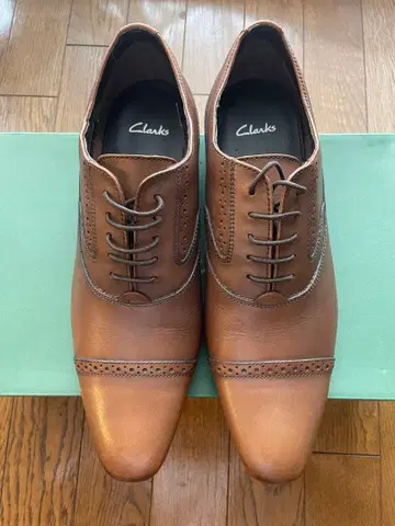 Clarks 남성용 가죽 가죽 신발 신발 브라운