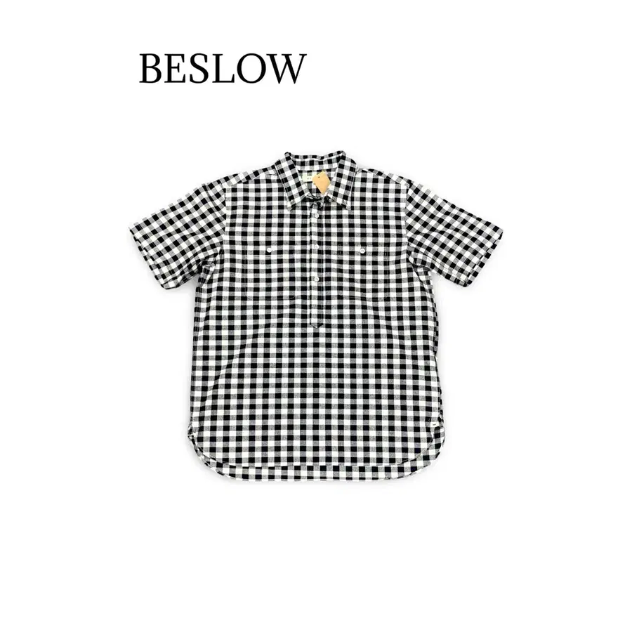 (95)BESLOW 체크 반팔 셔츠