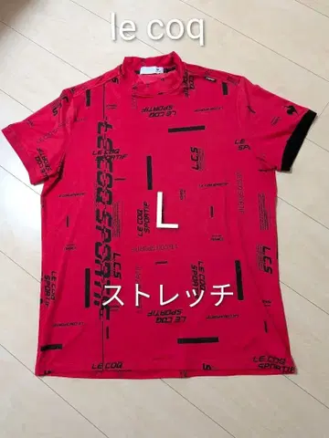 le coq sportif 골프웨어 남성용 셔츠 L 사이즈 레드