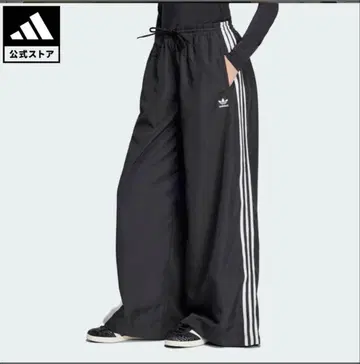 adidas 와이드 레그 팬츠 블랙