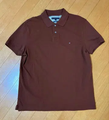 TOMMY HILFIGER 타미힐피거 피케 셔츠 브라운 L