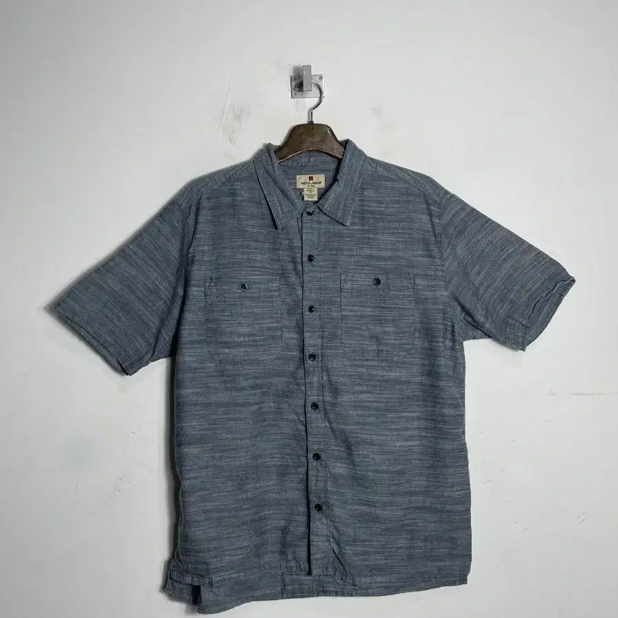 WOOLRICH 울리치 린넨 반팔 셔츠