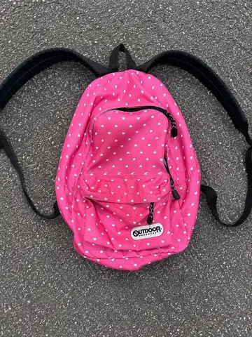 OUTDOOR PRODUCTS 백팩 핑크 하트 무늬