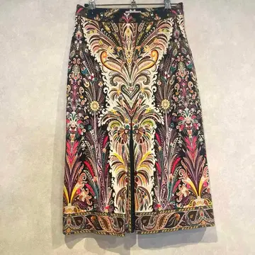 ETRO 페이즐리 무늬 플레어 스커트