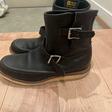 Chippewa 엔지니어 부츠 블랙 모크토