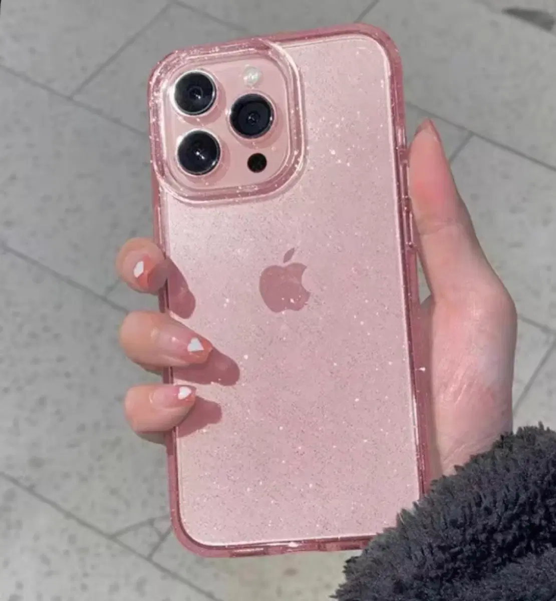 아이폰13pro 핑크글리터 케이스