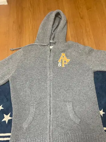 Abercrombie & Fitch 니트 후드티 그레이