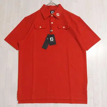 [ 미사용 새상품 ] FootJoy 골프 셔츠 레드 남성용