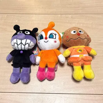 호빵맨 쁘띠 빈즈 봉제 인형 3개 묶음 판매