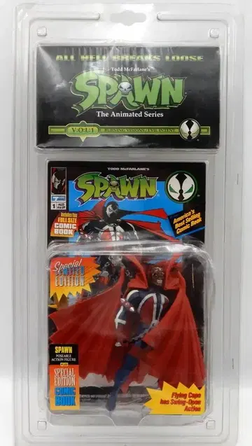 TODD TOYS 레즈 비디오 라이브러리 & 스폰 액션 피규어 WORM HEAD BLUE SPAWN