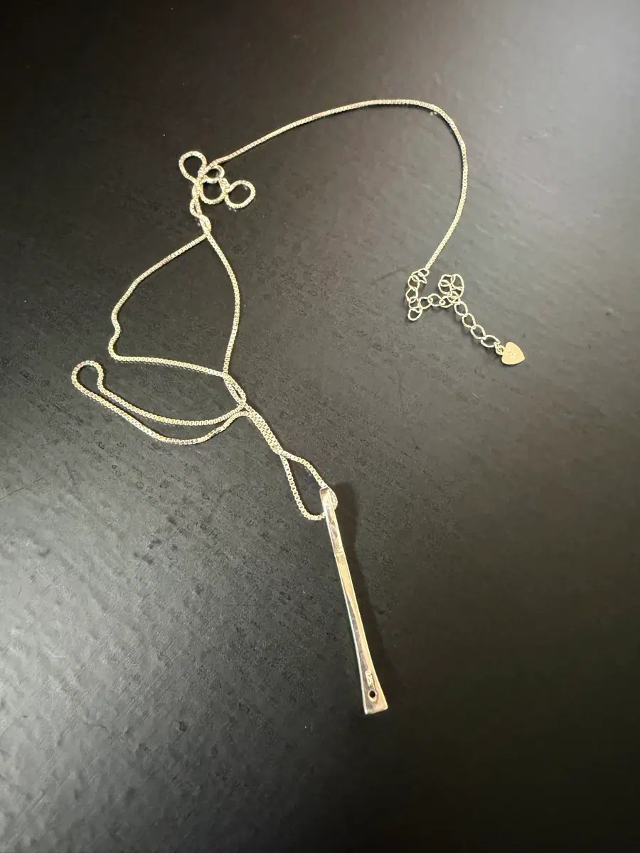 925 silver 바 형태 펜던트 목걸이 40cm 연장 5cm