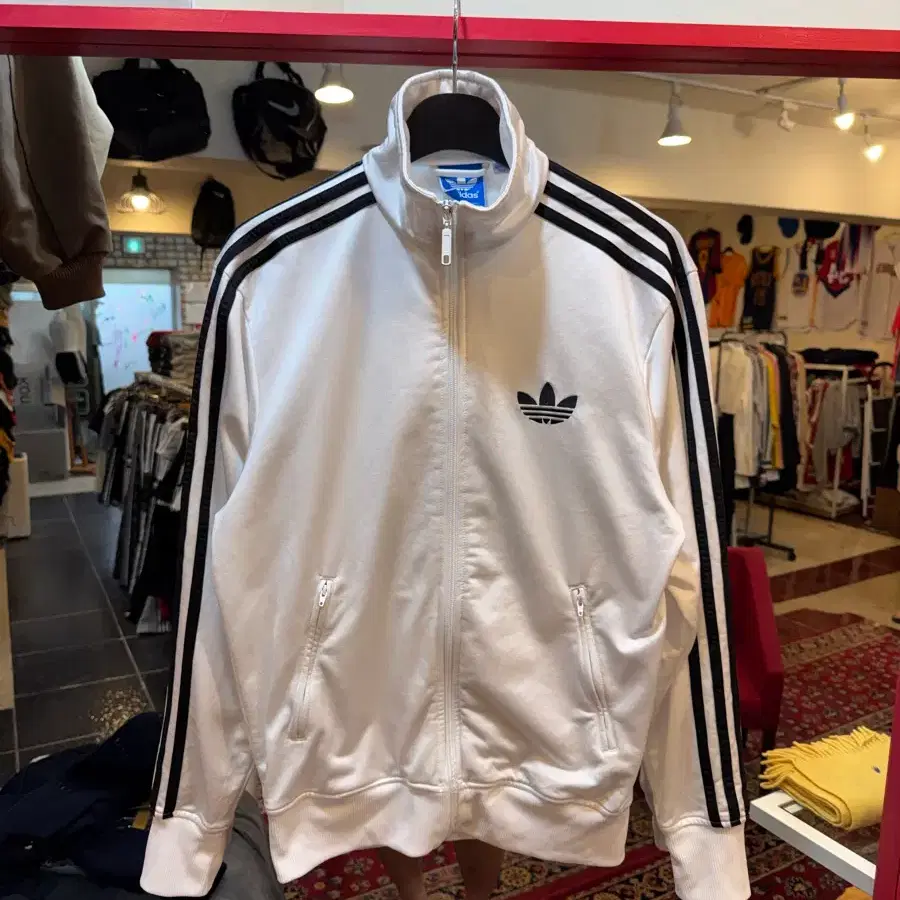 아디다스 구형 파이어버드 트랙탑 져지 화이트 S size