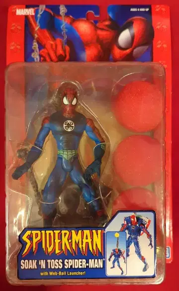 TOYBIZ (액션 피규어) 소크앤 토스 스파이더맨 6인치