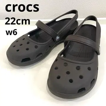 [ 단종 ] crocs W6 22cm 샤이나 멜리 제인 브라운