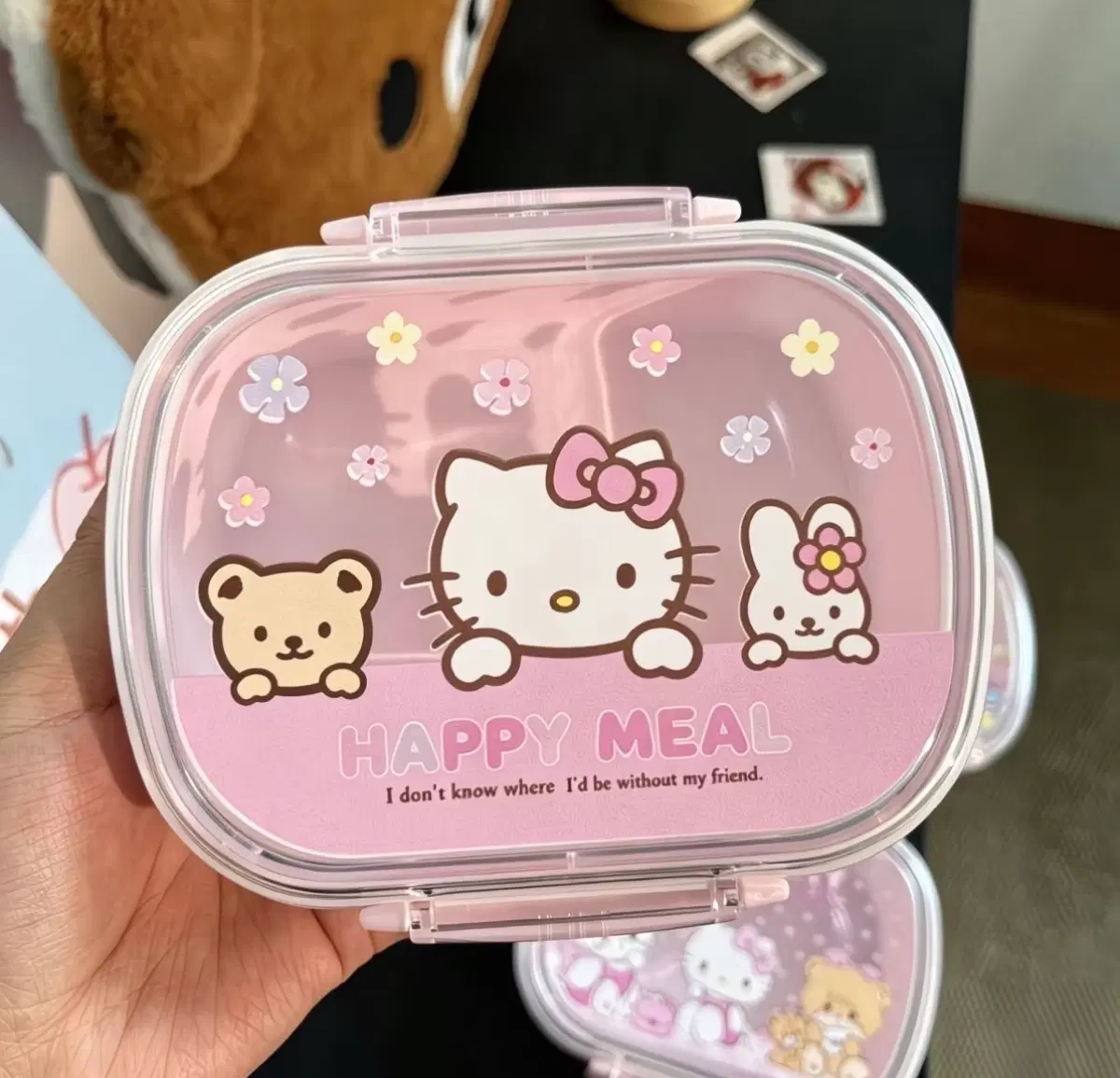 헬로키티 키티 도시락통 고전 산리오 헬로키티 도시락 통
