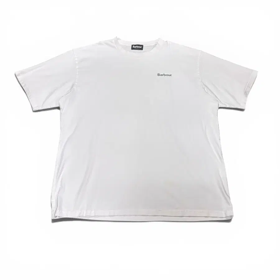 XL 바버 BARBOUR 화이트 백로고 반팔티