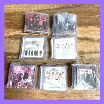 2PM 미니 CD 컬렉션 7종 세트 볼 체인 키링 토이