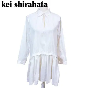 [ 새상품급 ] kei shirahata 튜닉 블라우스 원피스 1 화이트