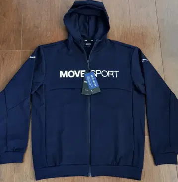 MOVESPORT 풀 지퍼 후디 맨투맨 남성용 O 네이비 미사용 새상품