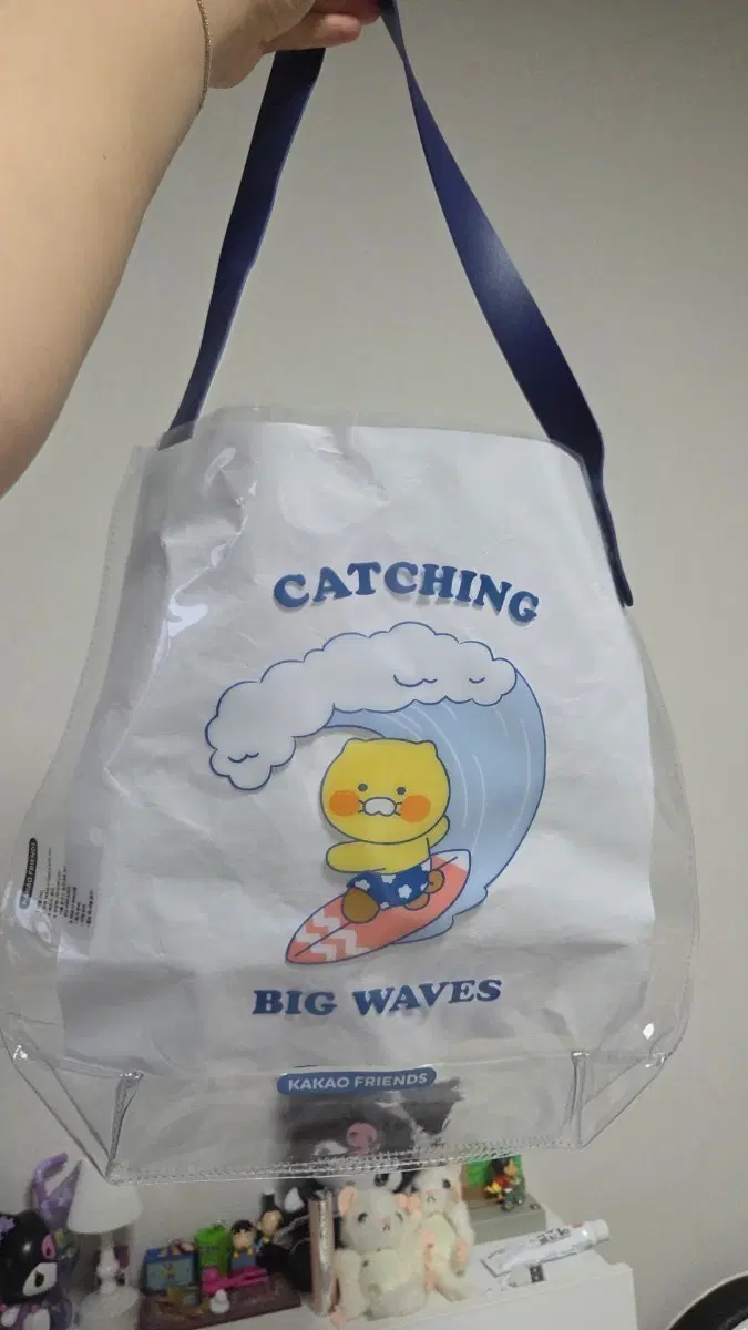춘식이 PVC 투명 비치백