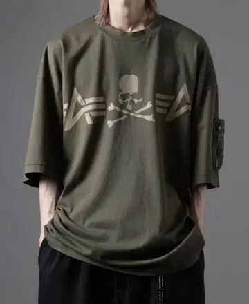 MASTERMIND x ALPHA 24AW 시가렛 포켓 오버 사이즈 T셔츠