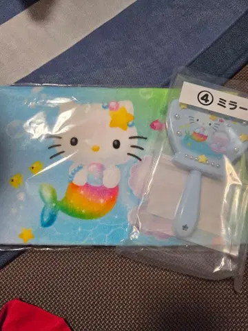 헬로키티 복권 인어 페이스 타월 B 거울 세트