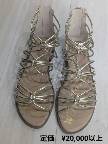레어 샘 에델만 23.5cm 플랫 샌들 엘레강트 골드