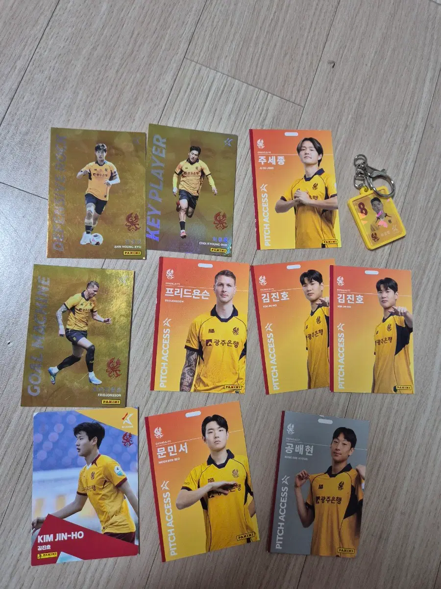 광주fc 파니니카드 전부가격(안양경기직거래가능)키링포함