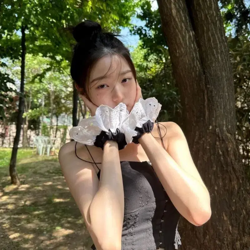 장원영 착용 낫유어로즈 레이스 뷔스티에 새상품