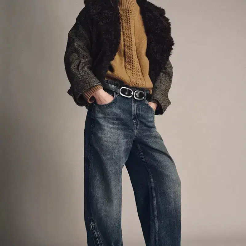 ZARA 자라 ZW 컬렉션 배럴핏 데님 팬츠 리미티드 에디션
