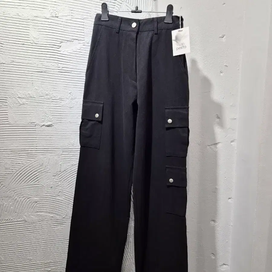 페스토 코튼 블랙 팬츠