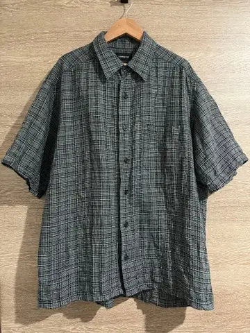 claiborne 린넨코튼 체크 셔츠
