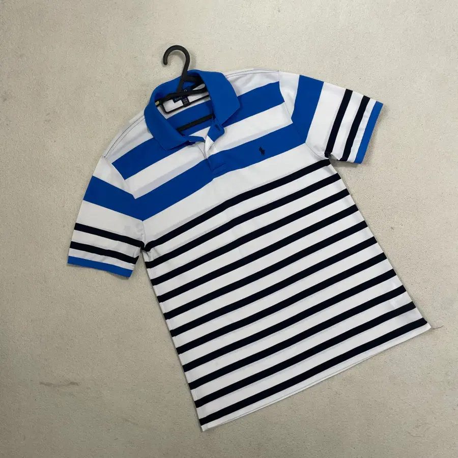 XL 18-20 폴로 스트라이프 반팔 카라티 B.4960