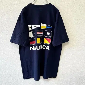 NAUTICA 90s USA제 국제 신호기 시그널 플래그 남성용 M /