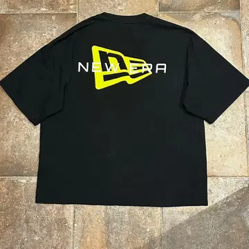뉴에라 NEW ERA 로고T셔츠 로고 블랙 네온 컬러 L 사이즈