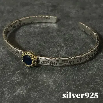 Silver925 뱅글 스톤 장식 우주 패턴 vintage
