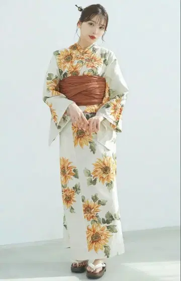 Dita 여름색 해바라기 조사 유카타 해바라기