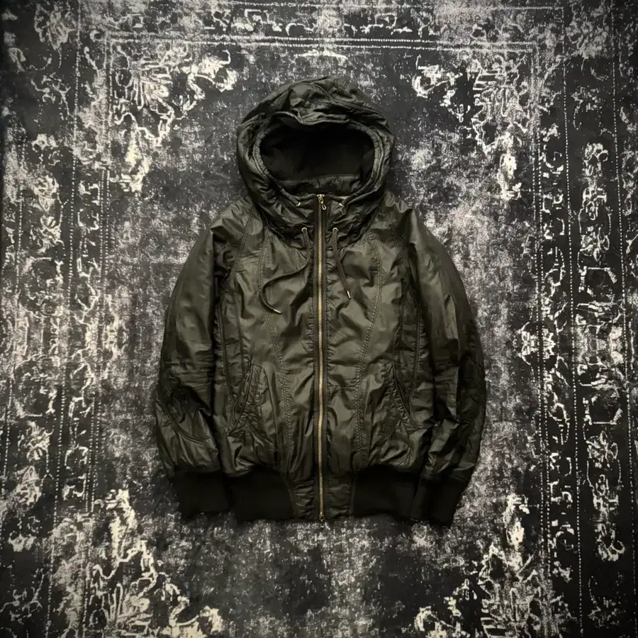 G.O.A Black nylon hooded jacket