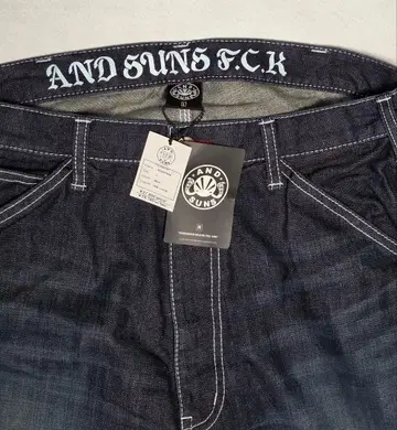 AND SUNS F.C.K 데님 팬츠 새상품 택 포함 와이드 사이즈 우라하라주쿠