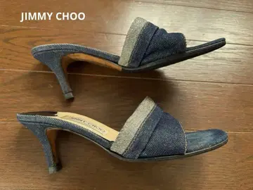 JIMMY CHOO 데님 뮬 샌들 37.5