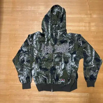 BEN DAVIS 카모 패턴 집업 후드티