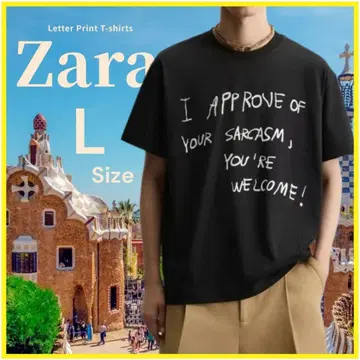 [ 새상품 ] Zara 그래픽 아트 손글씨 티셔츠