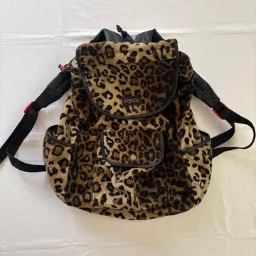 90s Jansport 레오파드 무늬 초레어 백팩 y2k 갸루