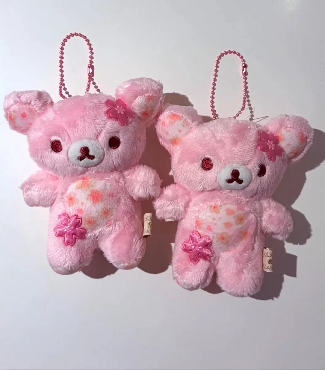 산엑스 정품 코리락쿠마 벚꽃 사쿠라 마스코트인형 키링
