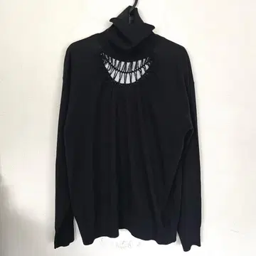 DRIES VAN NOTEN 시어 디자인 터틀넥 하이넥 니트
