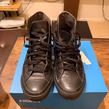 컨버스 하이컷 블랙 가죽 26.5cm