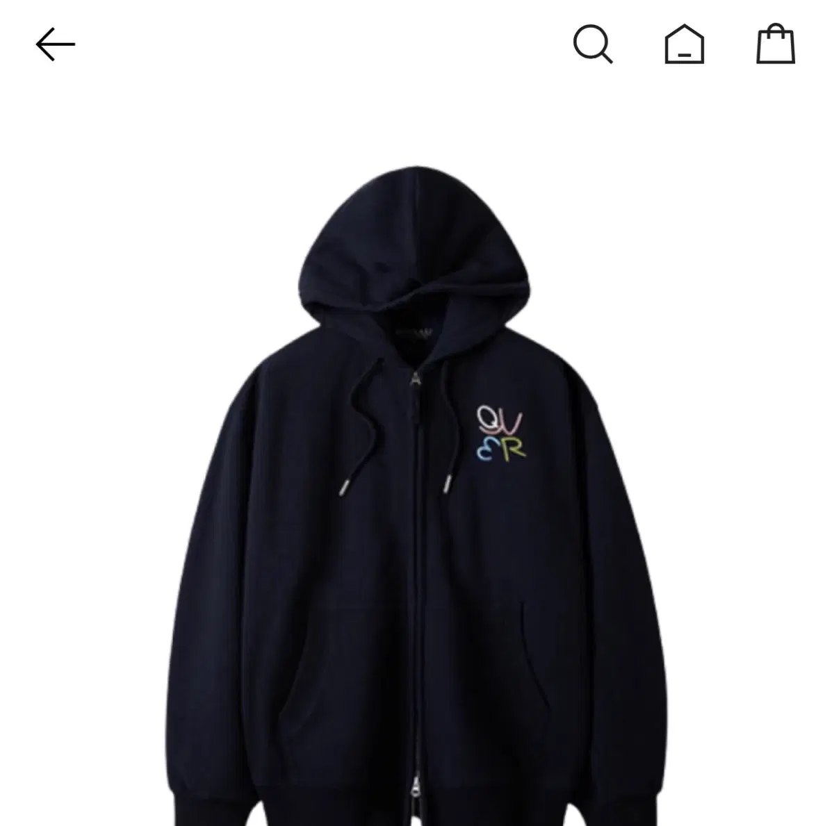 QWER X 후아유 후드집업 네이비 M