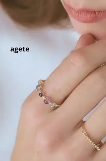 agete 아가트 멀티스톤 컬러링 새상품급 K10