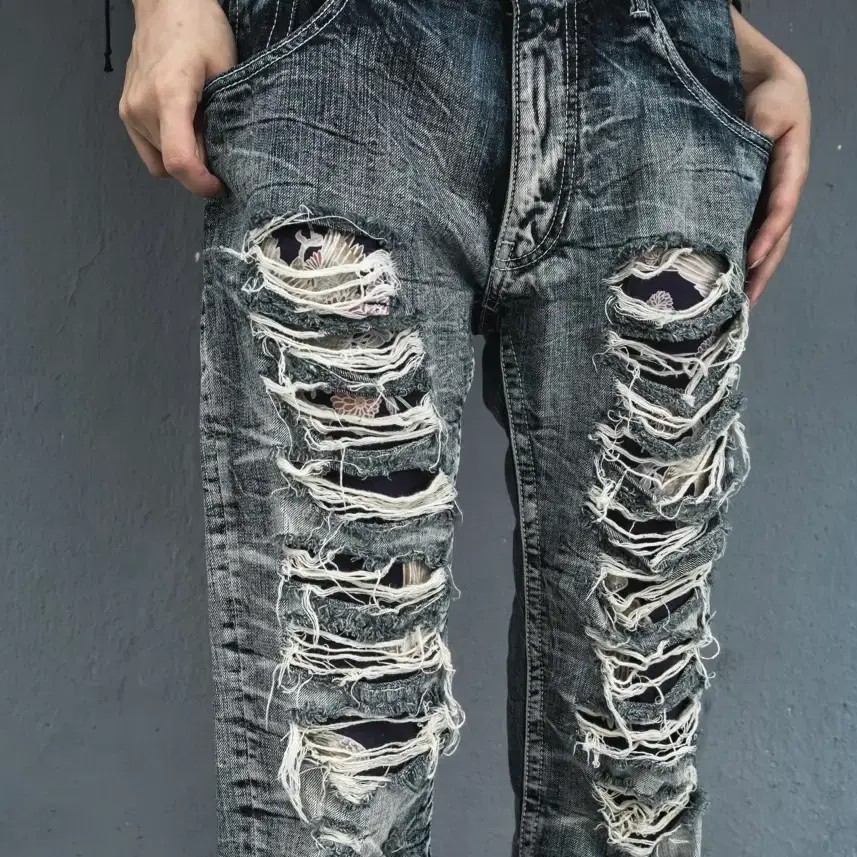 Japanese Damage Denim Pants